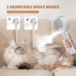 Spray Cat Grooming Brush Self-cleaning Pet Steam Brush Electric Cat Hair Removal Comb With Water Tank Cat Hair Cleaning Brush