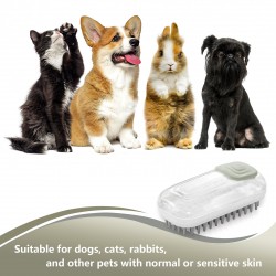 Square Dog Cleaning Brush Grooming Tool ABS Soft Silicone Hair Bathing Brush for Dogs Cat