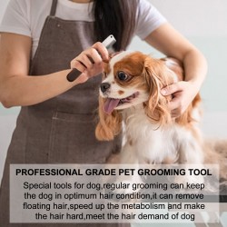 Wooden Handle Pet Comb Dog Plucking Knife Comb Cat Hair Removal Wood Comb