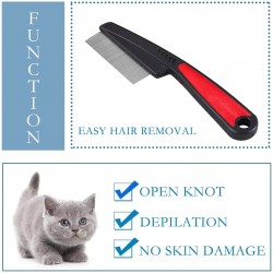 Anti-Flea Short Dog Comb Stainless Steel Pet Hair Remover Brush Pet Grooming Tools Cat Products