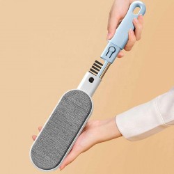 Dog Hair Remover Brush Self-Cleaning Base Improved Handle Double-sided Fur Brush