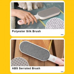 Dog Hair Remover Brush Self-Cleaning Base Improved Handle Double-sided Fur Brush