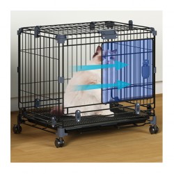 Double Door Pet Cage With Wheels Three Specifications Cats and Rabbits Are Available Dog Cage