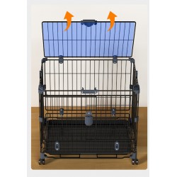 Double Door Pet Cage With Wheels Three Specifications Cats and Rabbits Are Available Dog Cage