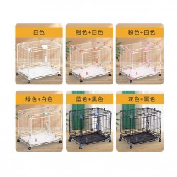 Double Door Pet Cage With Wheels Three Specifications Cats and Rabbits Are Available Dog Cage