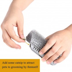 Cat Wall Corner Brush Cat Grooming Brush Self Cleaning Pet Hair Brush for Indoor Cats Puppy