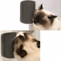 Cat Wall Corner Brush Cat Grooming Brush Self Cleaning Pet Hair Brush for Indoor Cats Puppy