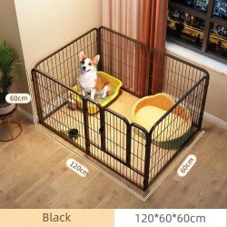 Wholesale Pets Animal Enclosure White Black Portable Metal Dog Fence Panels Easy to Install