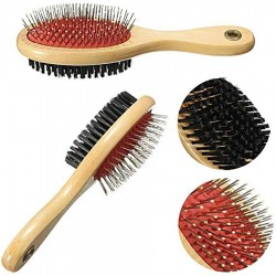 Double Sided Pet Brush Soft Pin Slicker Cat Brush Shedding Grooming Dog Slicker Brush