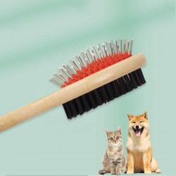 Double Sided Pet Brush Soft Pin Slicker Cat Brush Shedding Grooming Dog Slicker Brush