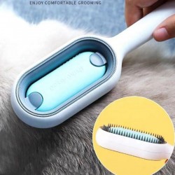 Hair Removal Pet Comb Cleaning Double Side Bath Rake Comb Pet Dog Cat Shedding Deshedding Brush Grooming Comb