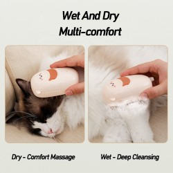 Electric Cat Steamy Brush New Product Silicone Self Cleaning No Wash Pet Grooming Brush for Hair Removal