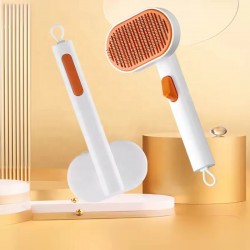 Cat Hair Removal Brush Portable Pet Comb Pet Hair Cleaning Brush Pet Hair Remover Cat Brush With Release Button