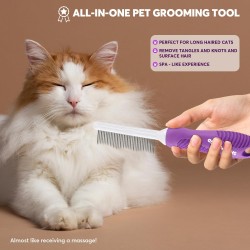 Custom Pet Grooming Comb Stainless Steel Teeth Brush Comb Dog Cat Pet Grooming Comb Stainless