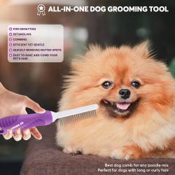Custom Pet Grooming Comb Stainless Steel Teeth Brush Comb Dog Cat Pet Grooming Comb Stainless