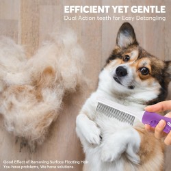 Custom Pet Grooming Comb Stainless Steel Teeth Brush Comb Dog Cat Pet Grooming Comb Stainless