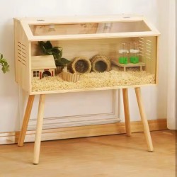 Natural Solid Wood Luxury Pet House
