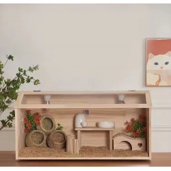 Custom Fish Equilibrium Brand New Custom logo Natural Solid Wood Luxury Pet House