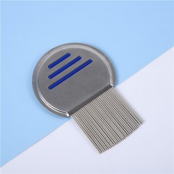 Custom Pet Flea Comb Stainless Steel Lice Comb Metal Fine Tooth Comb Remove Tear Marks Float Hair Dandruff