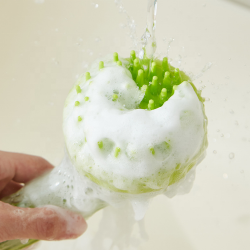 Custom Dog Bath Brush Pet Shampoo Silicone Puppy Massage Dog Shower Brush With Soap Dispense
