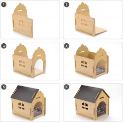 Wooden Pet House with Roof