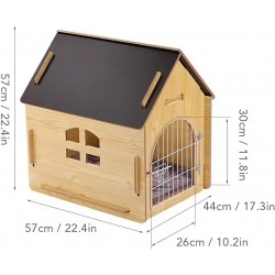 Wholesale Wooden Pet House with Roof for Dogs Indoor and Outdoor Usage, Easy Assemble Breathable Dog