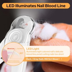 Custom Pet Nail Scissors Pet Dog Cat Nail Toe Claw Scissors Led Light Animal Nail Trimmer