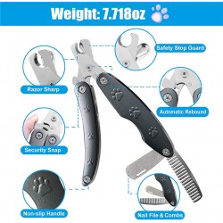 Multi-Function Dog Nail Trimmer Folding Stainless Steel Dog Nail Trimmer Dog Nail Grinder
