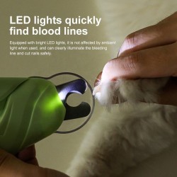 LED Pet Nail Clipper Stainless Steel Grooming Scissors Dogs Trimmer Led Light Dog Nail Clipper With Battery