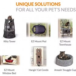 Window Cat Climbing Column - Easy Install Pet Window Perch for Cats - Bulk Cat Furniture