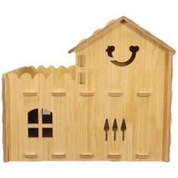 Wooden Pet House Assembled Pet Furniture Indoor Wooden Cat House Cat Scratch Board