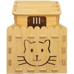 Wooden Pet House Assembled Pet Furniture Indoor Wooden Cat House Cat Scratch Board