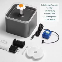 Automatic Pet Water Fountain for Cats and Small Dogs with LED Light 67oz/2.1L Ultra Quiet Cat Drinking Fountain with Filter