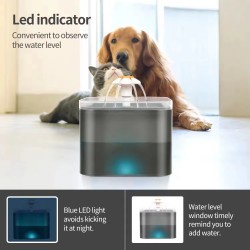 Automatic Pet Water Fountain for Cats and Small Dogs with LED Light 67oz/2.1L Ultra Quiet Cat Drinking Fountain with Filter