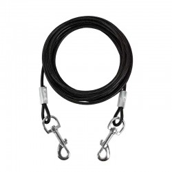 Wholesale Pet Iron Leash with Fixed Rope 5m Steel Wire Rope Training Solid Pattern Ribbon Decoration