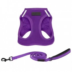 Custom Pet Harness Set Breathable Vest Soft Style Reflective Harness and Leash Set