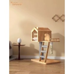 Wooden Cat Tower Condo