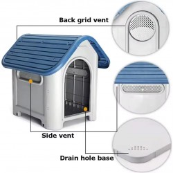 Modern Detachable Dog House with Skylight - Fashionable Rainproof Plastic Pet House