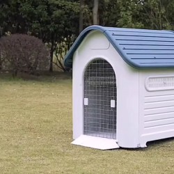Modern Detachable Dog House with Skylight - Fashionable Rainproof Plastic Pet House