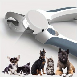 Pet Cleaning Nail Cutter and Grooming Tools With Led Light Finger Built-in File Stainless Steel Nail Clippers