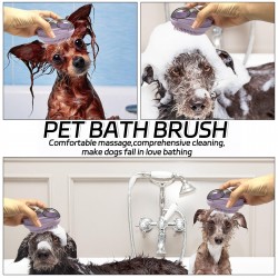 Mango Shape Pet Brush Pet Silicone Bath Brush Multi-functional Cat Shedding Float Hair Bath Massage Brush