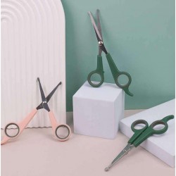 Custom Steel Dog Scissor Safety Round Head Thinning Scissors Dog Grooming 2 Sizes for Dogs Cats Small Animals