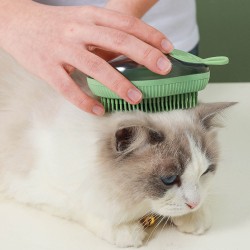 Dog Bath Cleaning Scrubber Brush Pet Massage Brush Shampoo Dispenser Silicone Pet Shower Brush Cat