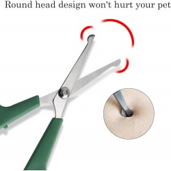 Custom Dog Hair Scissor Pets Grooming Scissors With Round Tip Steel Cat Dog Safety Canine Hairdresser Hair Cutting Tool