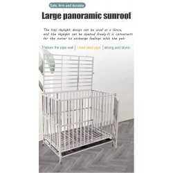 Brand New Pet Cage - Custom Thickened Stainless Steel Puppy Crate for Indoor & Outdoor Use