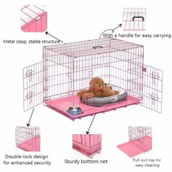Multifunctional Pet Cage with Detachable Toilet - Lightweight Pet Cage for Small Dogs & Cats