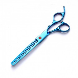 Pet Grooming Curved Scissor Stainless Steel Thinning Scissors 7.5 Inch Fishbone Teeth