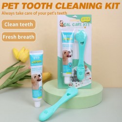 Pet Oral Cleaning Toothpaste Pet Cleansing Products Toothpaste and Toothbrush Set Factory Wholesale
