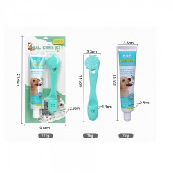 Pet Oral Cleaning Toothpaste Pet Cleansing Products Toothpaste and Toothbrush Set Factory Wholesale