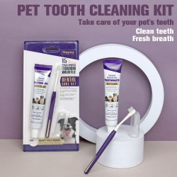 Wholesale Dog Cleaning Toothbrush and Toothpaste Set for Dog Teeth Cleaning With Double-sided Brush
